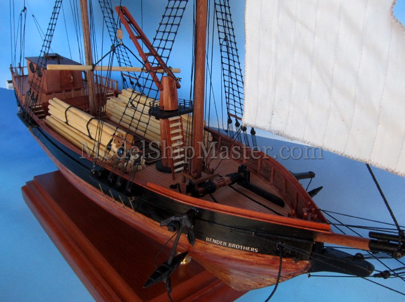 Dog hole schooner model